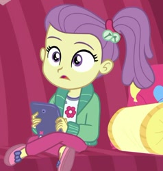 Size: 472x495 | Tagged: safe, screencap, episode:pinkie sitting, g4, my little pony:equestria girls, cropped, female, lily pad (equestria girls), solo
