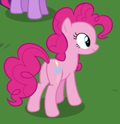 Size: 291x302 | Tagged: safe, screencap, character:pinkie pie, species:earth pony, species:pony, episode:it ain't easy being breezies, g4, my little pony: friendship is magic, cropped, female, grass, mare, plot, solo
