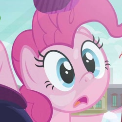 Size: 600x600 | Tagged: safe, screencap, character:pinkie pie, episode:the gift of the maud pie, g4, my little pony: friendship is magic, against glass, cropped, cute, glass, solo