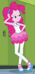 Size: 313x665 | Tagged: safe, screencap, character:pinkie pie, episode:stressed in show, g4, my little pony:equestria girls, cropped, solo, stressed in show: pinkie pie