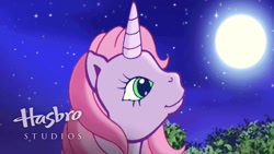 Size: 1920x1080 | Tagged: safe, screencap, character:cheerilee (g3), episode:the runaway rainbow, g3, crystal princess, crystal princess: the runaway rainbow, hasbro studios, moon, solo
