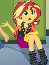 Size: 448x598 | Tagged: safe, screencap, character:sunset shimmer, episode:driving miss shimmer, g4, my little pony:equestria girls, cropped, female, geode of empathy