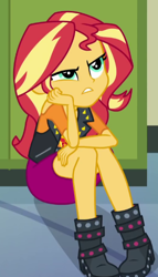 Size: 342x598 | Tagged: safe, screencap, character:sunset shimmer, episode:driving miss shimmer, g4, my little pony:equestria girls, cropped, solo