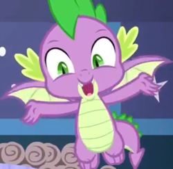 Size: 740x720 | Tagged: safe, screencap, character:spike, species:dragon, episode:a matter of principals, g4, my little pony: friendship is magic, claws, cropped, cute, flying, male, offscreen character, spikabetes, winged spike, wings