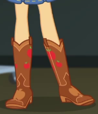 Size: 202x235 | Tagged: safe, screencap, character:applejack, episode:rarity investigates: the case of the bedazzled boot, g4, my little pony:equestria girls, boots, cropped, legs, pictures of legs, rarity investigates (eqg): applejack, shoes