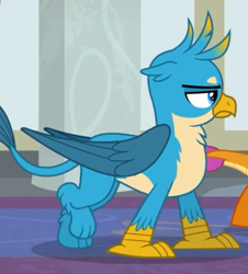 Size: 546x605 | Tagged: safe, screencap, character:gallus, species:griffon, episode:school daze, g4, my little pony: friendship is magic, beak, claws, cropped, male, paws, tail, wings