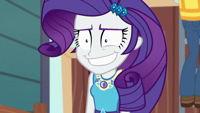 Size: 800x450 | Tagged: safe, screencap, character:rarity, equestria girls:rollercoaster of friendship, g4, my little pony:equestria girls, angry, animated, clothing, crazy face, eye twitch, faec, gem, geode of shielding