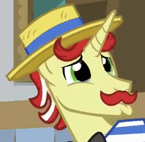 Size: 285x280 | Tagged: safe, screencap, character:flam, episode:friendship university, g4, my little pony: friendship is magic, animated, cute, flamabetes, sad, whimpering