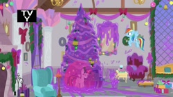 Size: 1920x1080 | Tagged: safe, screencap, character:rainbow dash, character:spike, character:twilight sparkle, character:twilight sparkle (alicorn), species:alicorn, species:pony, episode:the hearth's warming club, g4, my little pony: friendship is magic, hearth's warming tree, slime