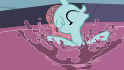 Size: 1280x720 | Tagged: safe, screencap, character:ocellus, species:changeling, species:reformed changeling, episode:the hearth's warming club, g4, my little pony: friendship is magic, cute, diaocelles, happy, punch (drink), punch bowl, solo, splashing, swimming