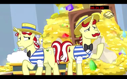 Size: 1280x800 | Tagged: safe, screencap, character:flam, character:flim, episode:friendship university, g4, my little pony: friendship is magic, fortune, low quality