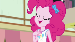 Size: 1280x720 | Tagged: safe, screencap, character:pinkie pie, episode:constructive criticism, g4, my little pony:equestria girls, constructive criticism: pinkie pie, geode of sugar bombs, solo