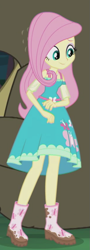 Size: 355x990 | Tagged: safe, screencap, character:fluttershy, episode:stressed in show, g4, my little pony:equestria girls, cropped