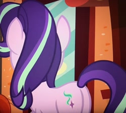 Size: 3358x3024 | Tagged: safe, screencap, character:starlight glimmer, species:pony, species:unicorn, episode:the parent map, g4, female, glimmer glutes, mare, plot, rear view, solo