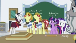 Size: 1920x1080 | Tagged: safe, screencap, character:chancellor neighsay, character:flam, character:flim, character:rarity, character:star swirl the bearded, character:twilight sparkle, character:twilight sparkle (alicorn), species:alicorn, species:pony, episode:friendship university, g4, my little pony: friendship is magic, cute, flamabetes, flim flam brothers, flimabetes, neighsaybetes, smug, when he smiles