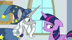 Size: 1920x1080 | Tagged: safe, screencap, character:star swirl the bearded, character:twilight sparkle, character:twilight sparkle (alicorn), species:alicorn, species:pony, episode:friendship university, g4, my little pony: friendship is magic, floppy ears