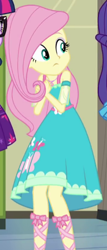 Size: 236x549 | Tagged: safe, screencap, character:fluttershy, episode:fluttershy's butterflies, g4, my little pony:equestria girls, cropped, female, geode of fauna