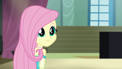 Size: 1280x720 | Tagged: safe, screencap, character:fluttershy, episode:fluttershy's butterflies, g4, my little pony:equestria girls, cute, shyabetes, solo