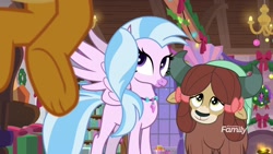 Size: 1920x1080 | Tagged: safe, screencap, character:silverstream, character:smolder, character:yona, species:dragon, species:hippogriff, species:yak, episode:the hearth's warming club, g4, my little pony: friendship is magic, celebration, dragoness, feet, female