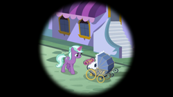 Size: 1280x720 | Tagged: safe, screencap, species:pony, species:unicorn, episode:princess spike, g4, my little pony: friendship is magic, baby carriage, female, walking