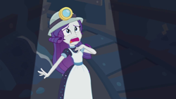 Size: 1280x720 | Tagged: safe, screencap, character:rarity, episode:opening night, g4, my little pony:equestria girls, clothing, costume, drama queen, marshmelodrama, school play, selfie soot, solo
