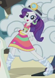 Size: 272x381 | Tagged: safe, screencap, character:rarity, episode:opening night, g4, my little pony:equestria girls, boots, clothing, cropped, dress, shoes