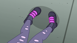Size: 1280x718 | Tagged: safe, screencap, character:starlight glimmer, equestria girls:mirror magic, g4, my little pony:equestria girls, boots, close-up, female, female pov, high heel boots, legs, offscreen character, pictures of legs, pov, shoes, solo, teletoon