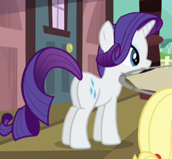 Size: 327x302 | Tagged: safe, screencap, character:rarity, species:pony, species:unicorn, episode:mmmystery on the friendship express, g4, my little pony: friendship is magic, cropped, female, mare, plot, solo focus