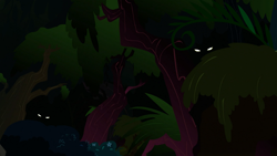 Size: 1280x720 | Tagged: safe, screencap, episode:spike at your service, g4, my little pony: friendship is magic, everfree forest, eyes in the dark, foliage, forest, slit eyes