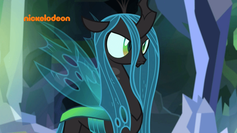 Size: 800x450 | Tagged: safe, screencap, character:ocellus, character:queen chrysalis, species:changeling, species:pony, species:reformed changeling, episode:what lies beneath, g4, my little pony: friendship is magic, season 8, adorkable, animated, breakdown, changeling queen, crying, cute, cutealis, diaocelles, disguise, disguised changeling, dork, dorkalis, fangs, female, frown, gif, implied chrysalis, mare, nickelodeon, nightmare cave, nose in the air, sad, sadorable, solo, spread wings, tantrum, teary eyes, volumetric mouth, whining, wings