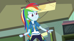 Size: 1280x720 | Tagged: safe, screencap, character:rainbow dash, episode:happily ever after party, g4, my little pony:equestria girls, geode of super speed, happily ever after party: rainbow dash, magical geodes, solo