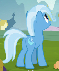 Size: 371x441 | Tagged: safe, screencap, character:trixie, species:pony, species:unicorn, episode:on the road to friendship, cropped, female, mare, plot, solo