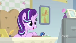 Size: 1920x1080 | Tagged: safe, screencap, character:starlight glimmer, species:pony, species:unicorn, episode:on the road to friendship, desk, female, mare, solo