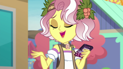 Size: 1920x1080 | Tagged: safe, screencap, character:vignette valencia, equestria girls:rollercoaster of friendship, g4, my little pony:equestria girls, cellphone, phone, smartphone, solo, vignette valencia
