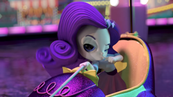 Size: 1280x720 | Tagged: safe, screencap, character:rarity, my little pony:equestria girls, doll, equestria girls minis, fun at the theme park, selfie stick, toy