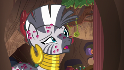 Size: 1280x720 | Tagged: safe, screencap, character:zecora, episode:a rockhoof and a hard place, g4, my little pony: friendship is magic, bee sting, solo