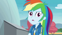 Size: 1920x1080 | Tagged: safe, screencap, character:rainbow dash, equestria girls:rollercoaster of friendship, g4, my little pony:equestria girls, animated, geode of super speed, magical geodes, solo, sound, webm