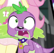Size: 184x181 | Tagged: safe, screencap, character:fluttershy, character:spike, character:spike (dog), species:dog, my little pony:equestria girls, cropped, male, offscreen character, panties, panty shot, shocked