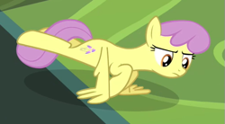Size: 503x278 | Tagged: safe, screencap, character:parasol, species:pegasus, species:pony, episode:equestria games, g4, my little pony: friendship is magic, background pony, cropped, female, mare, solo, wing-ups