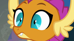 Size: 1280x720 | Tagged: safe, screencap, character:smolder, species:dragon, episode:what lies beneath, g4, my little pony: friendship is magic, dragoness, female, focus, solo, wide eyes