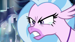 Size: 1280x720 | Tagged: safe, screencap, character:silverstream, species:hippogriff, episode:what lies beneath, g4, my little pony: friendship is magic, angry, crying, female, silverrage, solo, tears of rage, teary eyes
