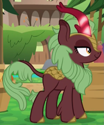 Size: 595x715 | Tagged: safe, screencap, character:cinder glow, character:summer flare, species:kirin, episode:sounds of silence, g4, my little pony: friendship is magic, background kirin, cropped, glowing horn, solo