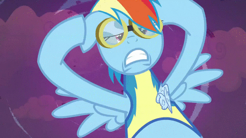 Size: 480x270 | Tagged: safe, screencap, character:rainbow dash, episode:wonderbolts academy, animated, big no, floppy ears, open mouth, scared, screaming, shocked, speed lines, spread wings, surprised, uvula, wide eyes, wings, yelling