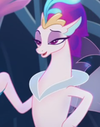 Size: 327x416 | Tagged: safe, screencap, character:queen novo, species:seapony (g4), my little pony: the movie (2017), cropped, female, lidded eyes, proud, raised eyebrow, solo, underwater