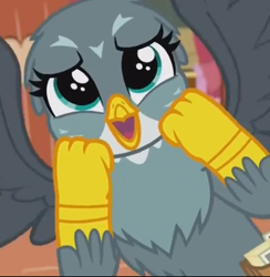 Size: 364x373 | Tagged: safe, screencap, character:gabby, species:griffon, episode:the fault in our cutie marks, g4, my little pony: friendship is magic, cropped, cute, gabbybetes, solo