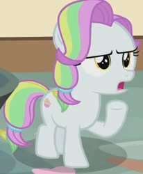 Size: 274x332 | Tagged: safe, screencap, character:coconut cream, species:earth pony, species:pony, episode:fame and misfortune, g4, my little pony: friendship is magic, cropped, cutie mark, female, filly, season 7