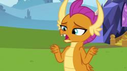 Size: 1280x720 | Tagged: safe, screencap, character:smolder, species:dragon, episode:father knows beast, g4, my little pony: friendship is magic, dragoness, female, solo