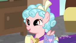 Size: 1920x1080 | Tagged: safe, screencap, character:cozy glow, species:pegasus, species:pony, episode:school raze, g4, my little pony: friendship is magic, female, filly, notepad, saddle bag, solo