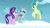 Size: 1920x1080 | Tagged: safe, screencap, character:ocellus, character:sandbar, character:starlight glimmer, species:changedling, species:changeling, species:earth pony, species:pony, species:reformed changeling, species:unicorn, episode:school raze, g4, my little pony: friendship is magic, cloud, cutie mark, female, glowing horn, hooves, horn, jumping, magic, male, mare, on a cloud, raised hoof, sky, smiling, stallion, standing on a cloud, teenager, trio