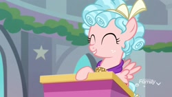 Size: 1920x1080 | Tagged: safe, screencap, character:cozy glow, species:pegasus, species:pony, episode:school raze, g4, my little pony: friendship is magic, eyes closed, female, filly, happy, pure concentrated unfiltered evil of the utmost potency, pure unfiltered evil, solo